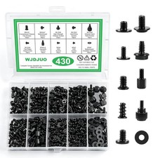 430Pcs Computer Screws Assortment Kit with Motherboard Standoffs Screws, Compu