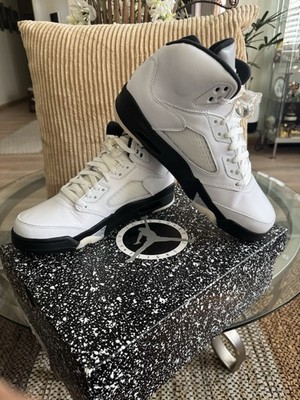 Authentic Jordan Air Jordan 5 Retro White/Black High Top Men's Sneakers 2024 