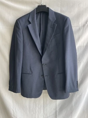 Blazer veste de costume mohair en laine unie marine Armani Collezioni taille ... - Photo 1/4
