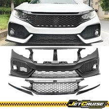 Fits 16-20 Honda Civic OE Style Front Bumper Cover Conversion & Grille PP