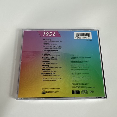 BILLBOARD TOP ROCK 'N' ROLL HITS 1957-1961 5-Disc CD Box Set (Rhino, 1993) - Foto 14 di 23