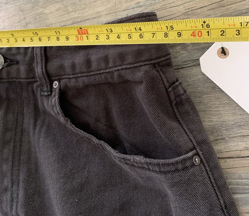 Billabong How Bout That Denim Shorts Mid Rise Distressed Frayed Hem Size30 BLK - Picture 12 of 13