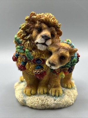 Vtg Possible Dreams Crinkle Claus Lions Christmas 2 x3'' Hand-Painted Resin