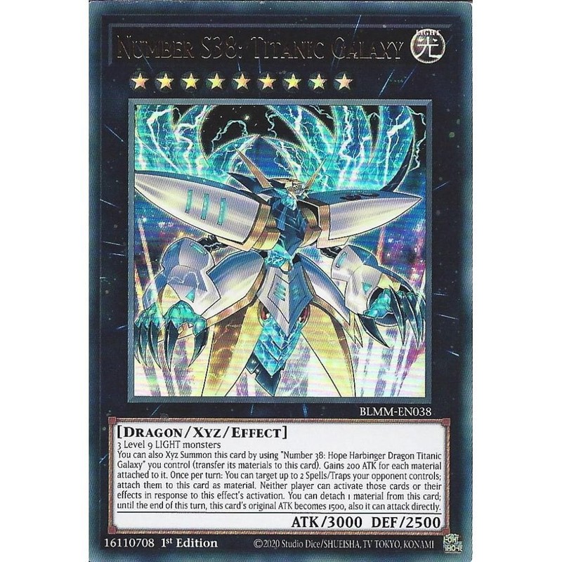 BLMM-EN038 Number S38: Titanic Galaxy : Ultra Rare Card : 1st Edition : YuGiOh