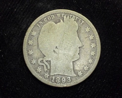 HS&C: 1893 S Barber Quarter G - US Coin