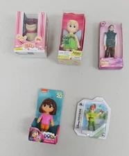 Zuru Mini Brands Lot of 5, Disney, Lotso Flynn Rider Tinder Bell Dora Peter Pan