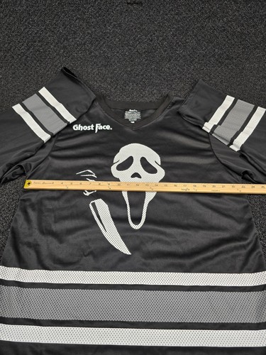 NWT Scream Ghostface Icon of Halloween Hockey Jersey Large Black Horror Slasher - Picture 8 of 15