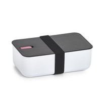 Lunchbox Mit Fach, 19 X 12 X 6,5 Cm, Weiß+Rosa Einsatz, Zeller