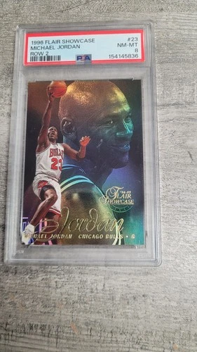 1996-97 Flair Showcase Row 2 Michael Jordan #23 PSA 8 NM-MT Basketball