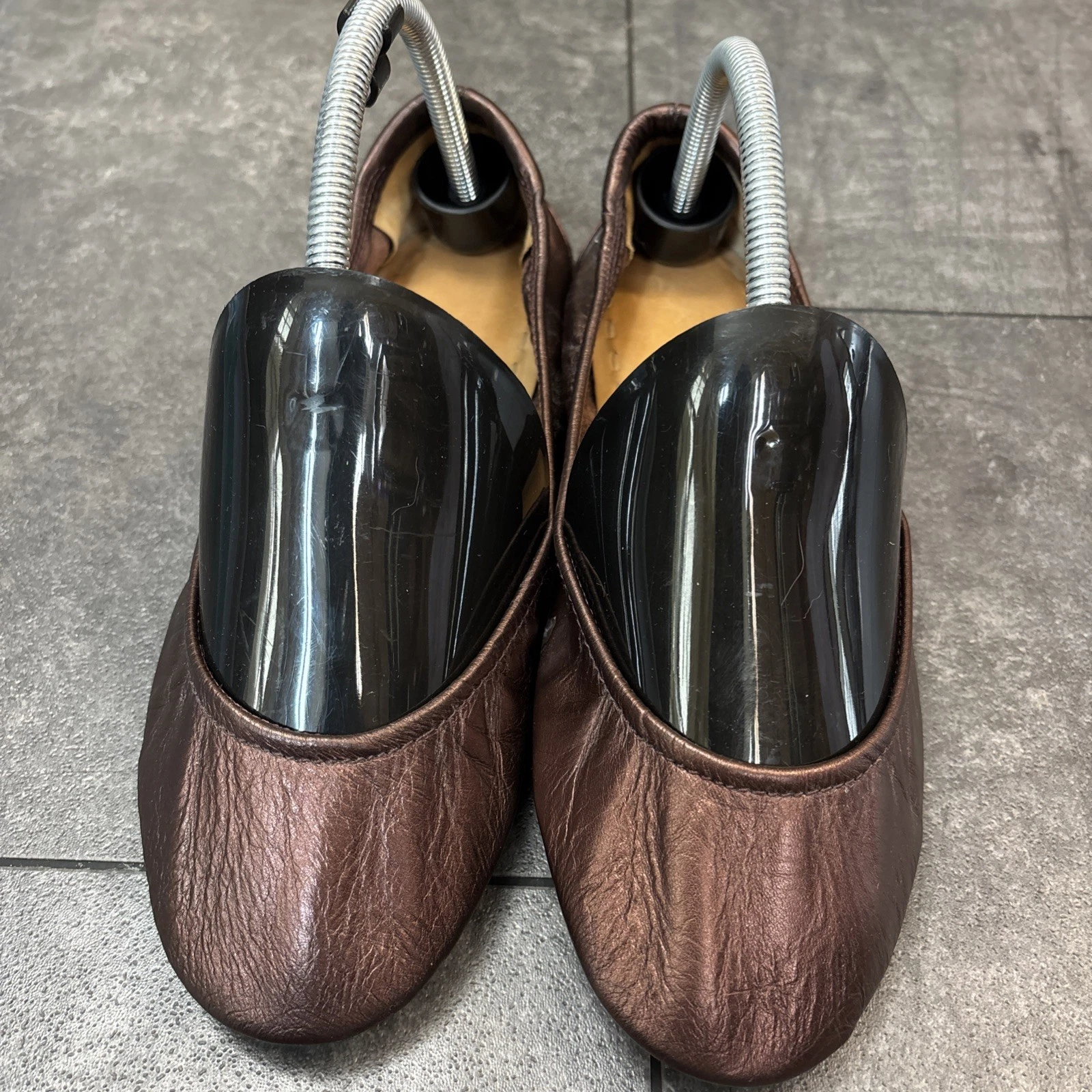 Tieks Raspberry Truffle sz 9 EUC Copper Chocolate Rose Brown Gavrieli Foldable