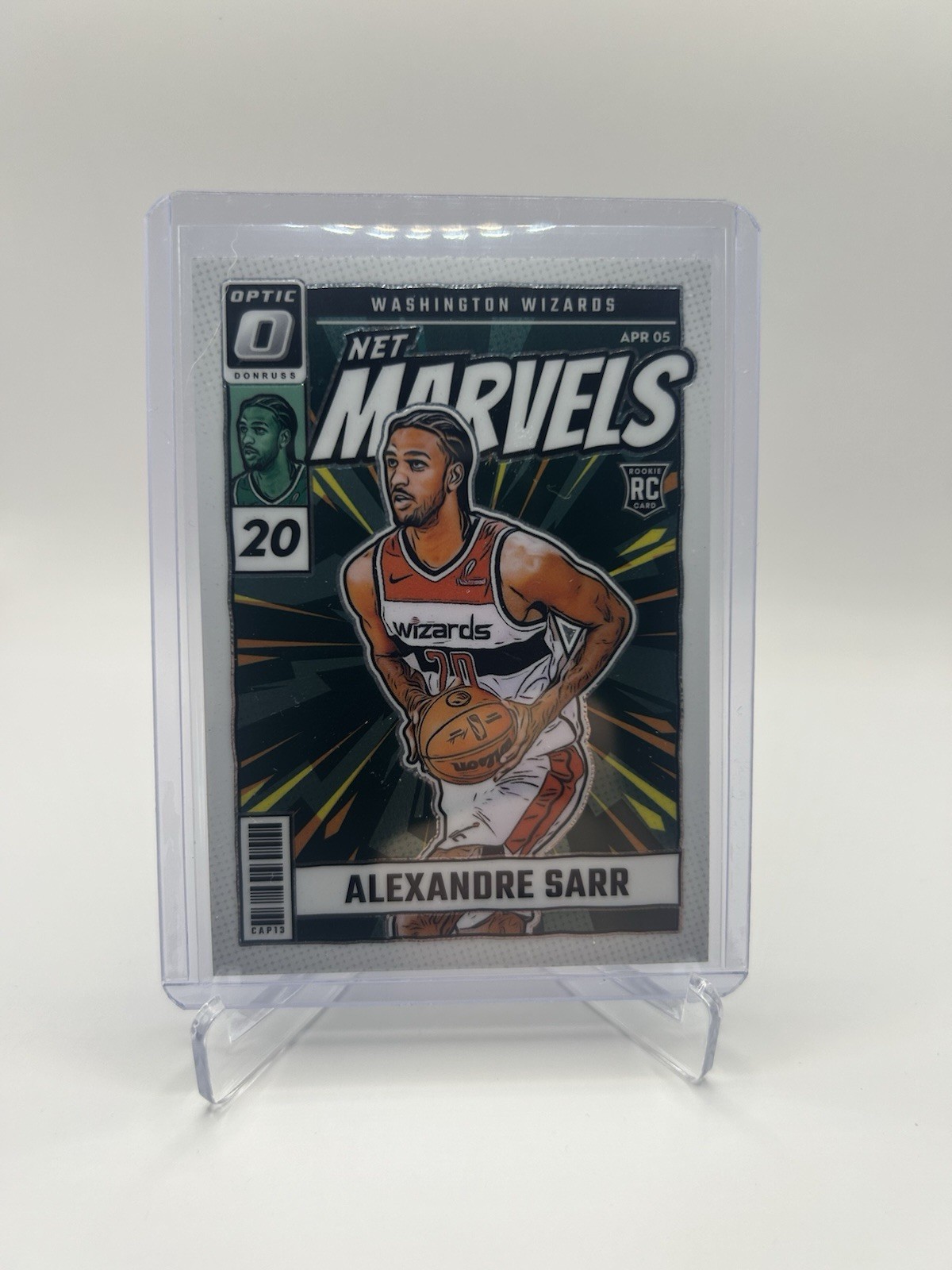 Alexandre Sarr 2024-25 Donruss Optic Net Marvels Rookie No. 7 SP Wizards