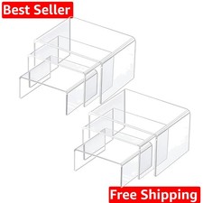 2 Sets Acrylic Display Risers, Product Stand, Jewelry Display Riser Shelf Sho...