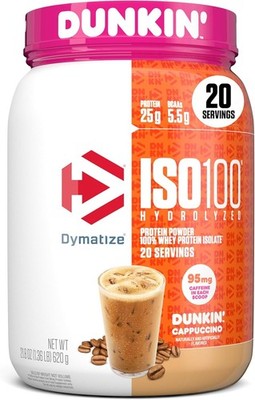 Dymatize x Dunkin' Cappuccino ISO100 Whey Protein Powder (20 Servings)