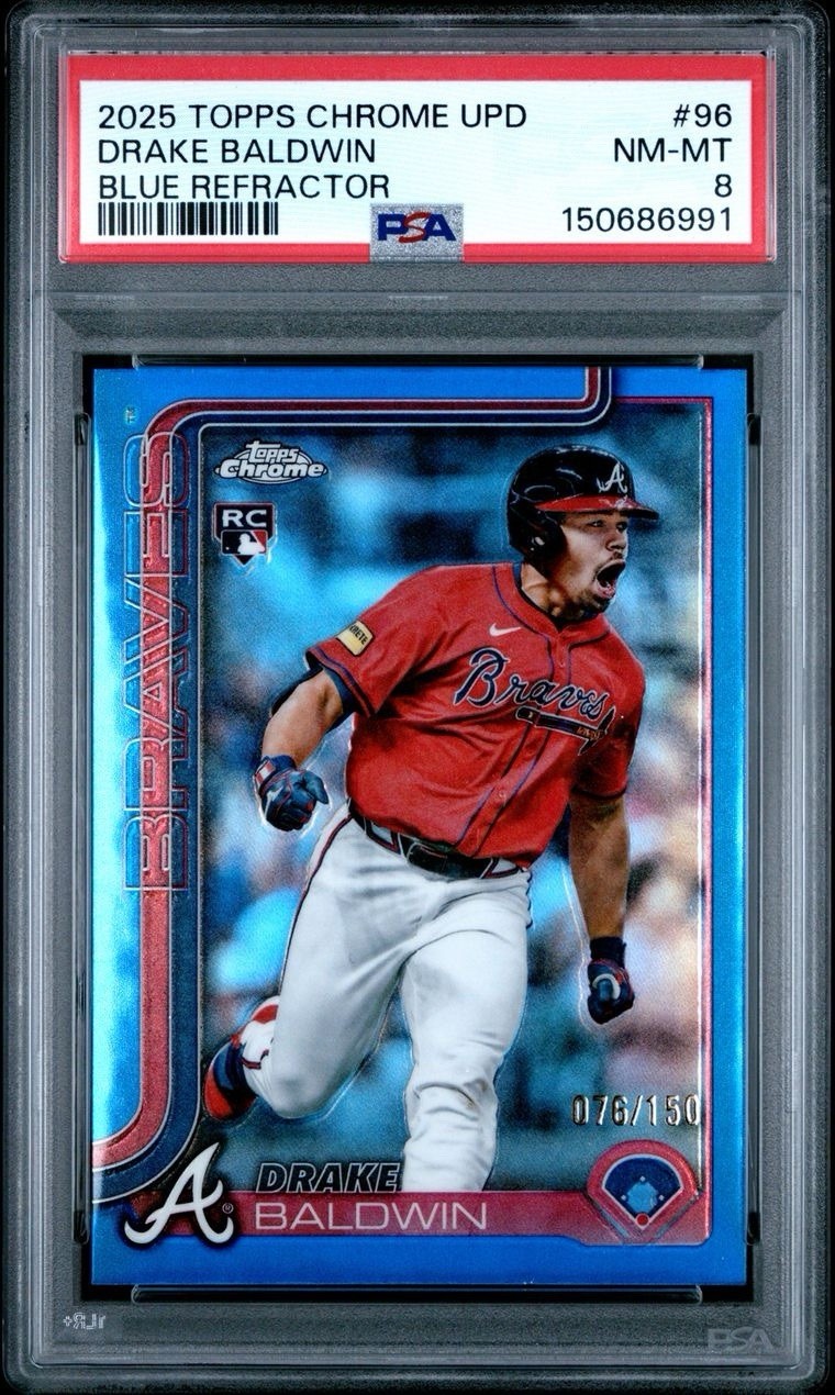 2025 Topps Chrome Update Series - Drake Baldwin #USC96 Blue Refractor /150 (RC)