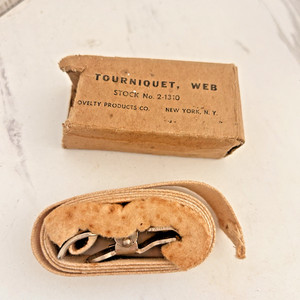 Vintage Tourniquet Web Stock 2-1310 Novelty Products Co NY Medical Military WWII