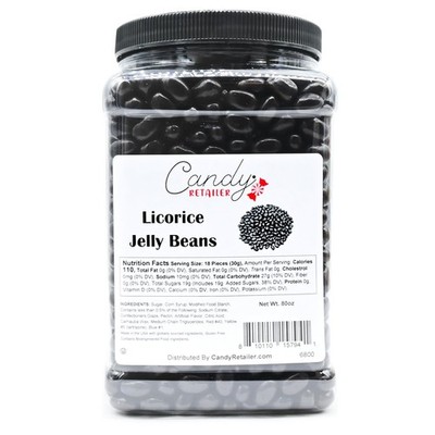Candy Retailer Jelly Beans (Licorice, 5 Lb)