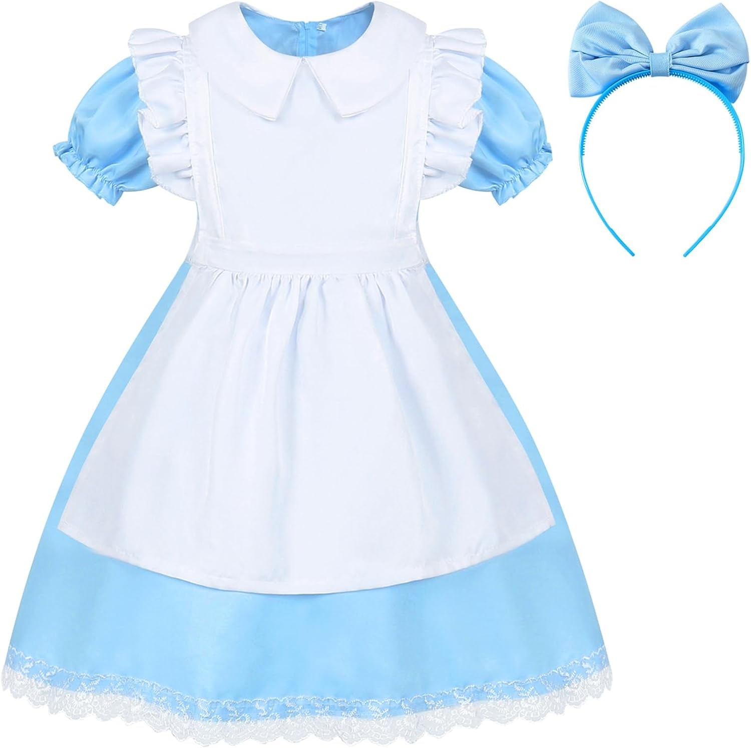 Disfraz Vestido Disfraz Alicia en el País de las Maravillas para Niñas 3-4 Años