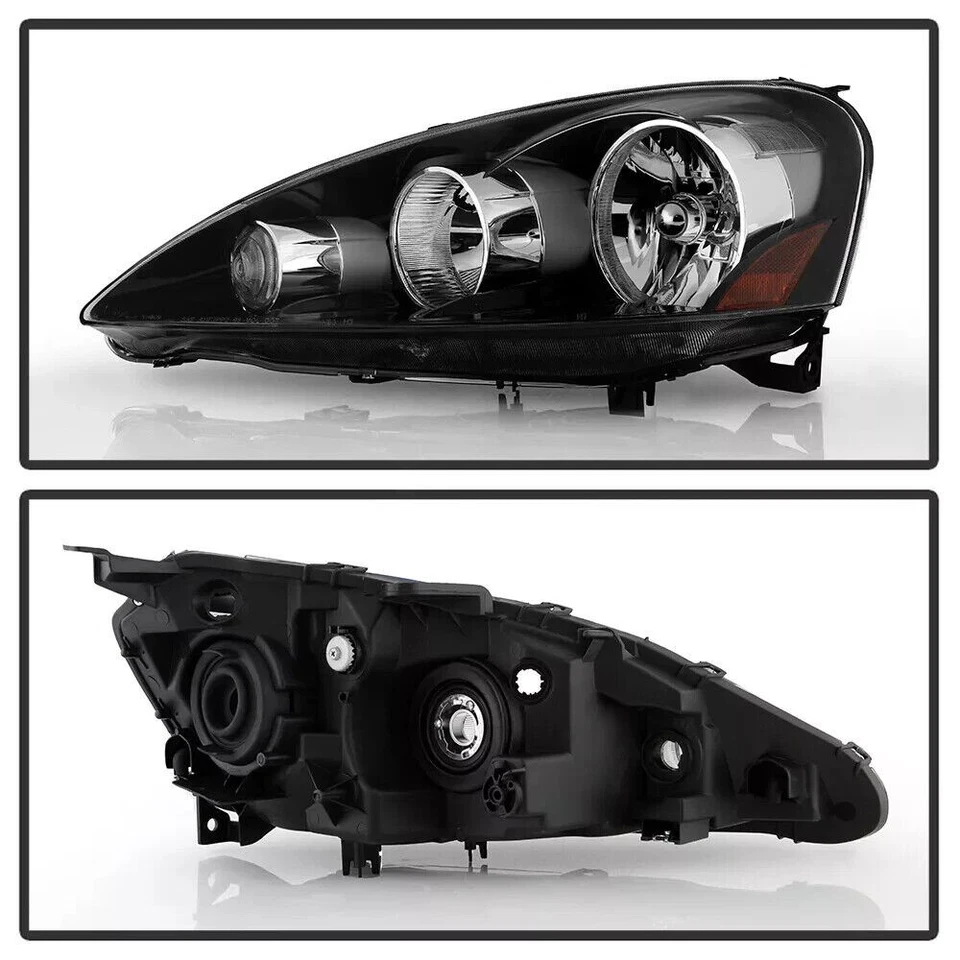 Par de faros de repuesto para Acura RSX 2005-2006 negros nuevos Foto 2 de 4