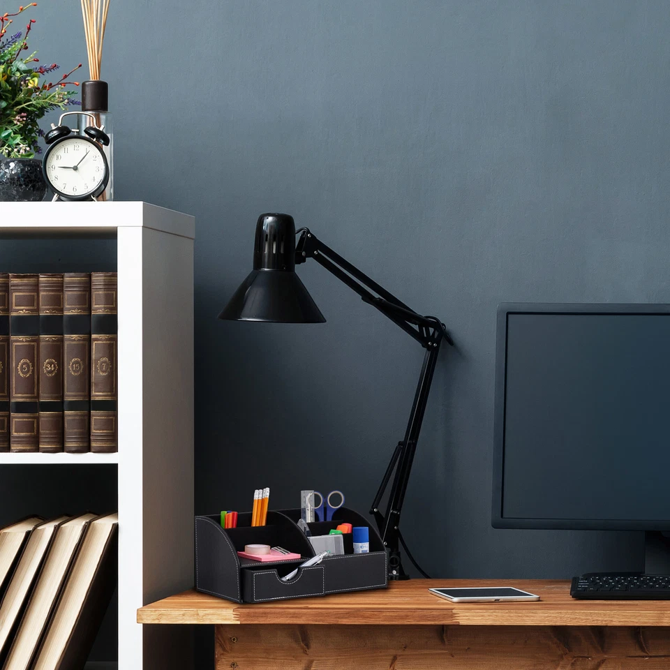 Schreibtisch Organizer Stifte Tisch Organizer schwarz Stiftehalter Büro Ordnung - Bild 2 von 4