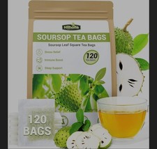 Soursop Leaf Herbal Tea Graviola - Caffeine  Sugar Free, 120 Count
