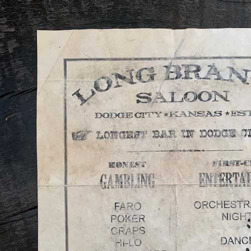 Long Branch Saloon Broadside Poster