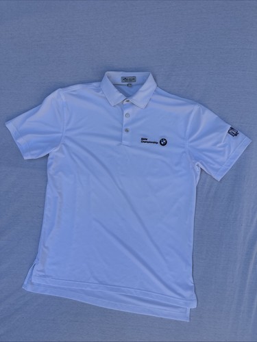 Peter Millar Summer Comfort Golf Polo BMW Championship weiß Gr. M