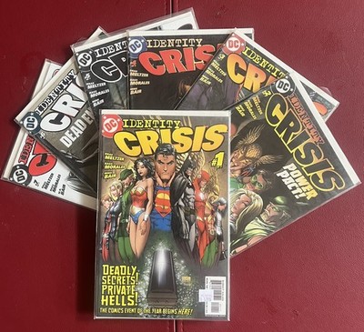 IDENTITY CRISIS #1-7 (DC, 2004) Complete Set 1st Print VF/NM Keys