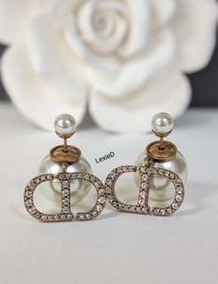 Dior Tribales Pearl Antique Crystal Earrings