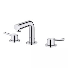 Grohe 20572001 Concetto 1.2 GPM 8" Widespread Bathroom Faucet With Drain, Chrome