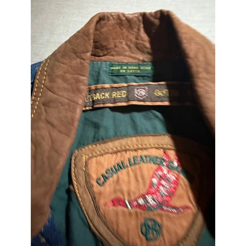 Chaqueta Blazer Denim Informal de Cuero Juegos Para Hombres M Cuero Cuello Botón Western Foto 3 de 4