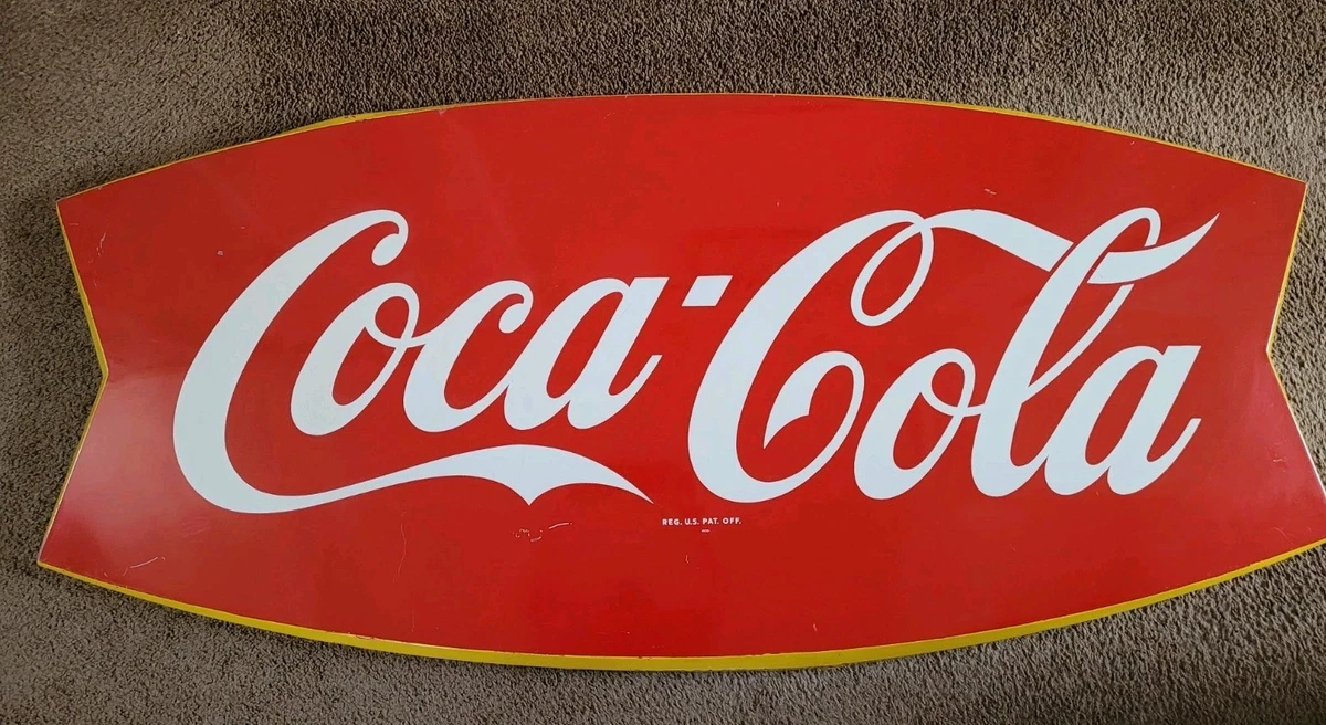 large vintage coca cola sign products for sale | eBay