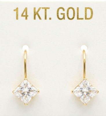 ECHTE 1,74 kt WEISSER SAPHIR BAUMELNDE OHRRINGE 14 K MASSIV GOLD - kostenlose Bewertung