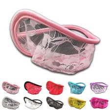 Durevole C-String Mutandine Rosa Floreale Trasparente Tanga Intimo Trasparente