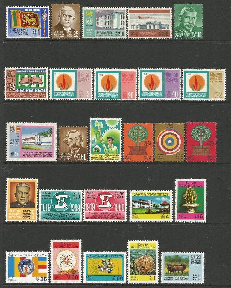 CEYLON 1963-1970 COLLECTION. MINT NEVER HINGED - image 2 of 3