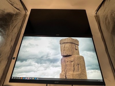 Lot of 2 Acer Monitor V277U bmiipx 27'' 2560x1440 IPS LCD NO STAND/CABLES