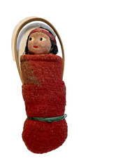 VTG 1930S Skookum Native American doll Papoose W/Cradle Board Side Glancing Eyes