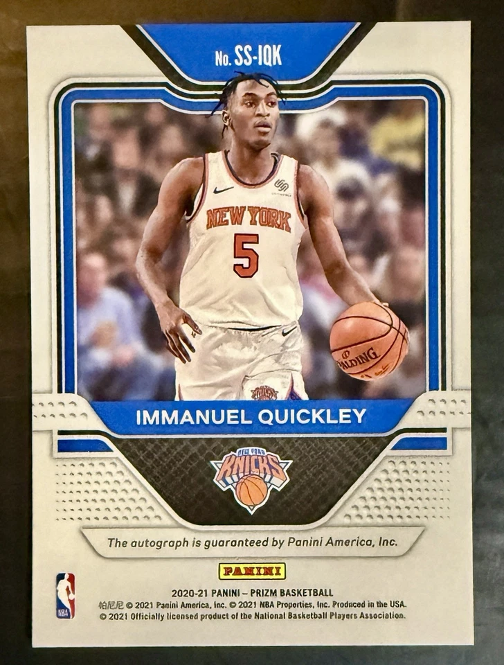 Assinaturas sensacionais de novato 2020-21 Prizm NBA #SS-IQK IMMANUEL QUICKLEY (RC) - Imagem 2 de 2
