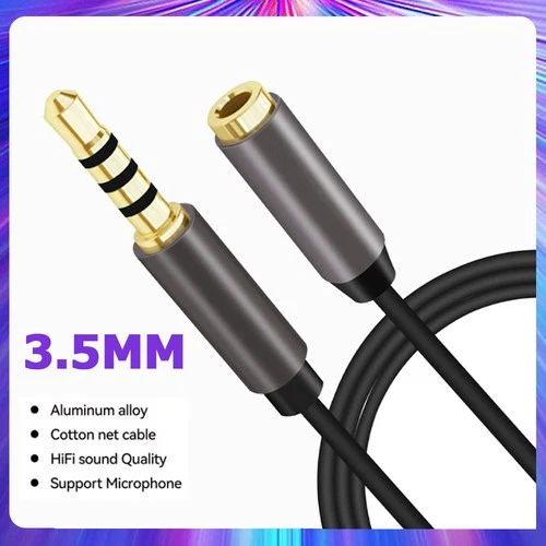 3.5mm Extension Cable AUX Extender Cord TRS Adapter Stereo Audio Headphone Cable