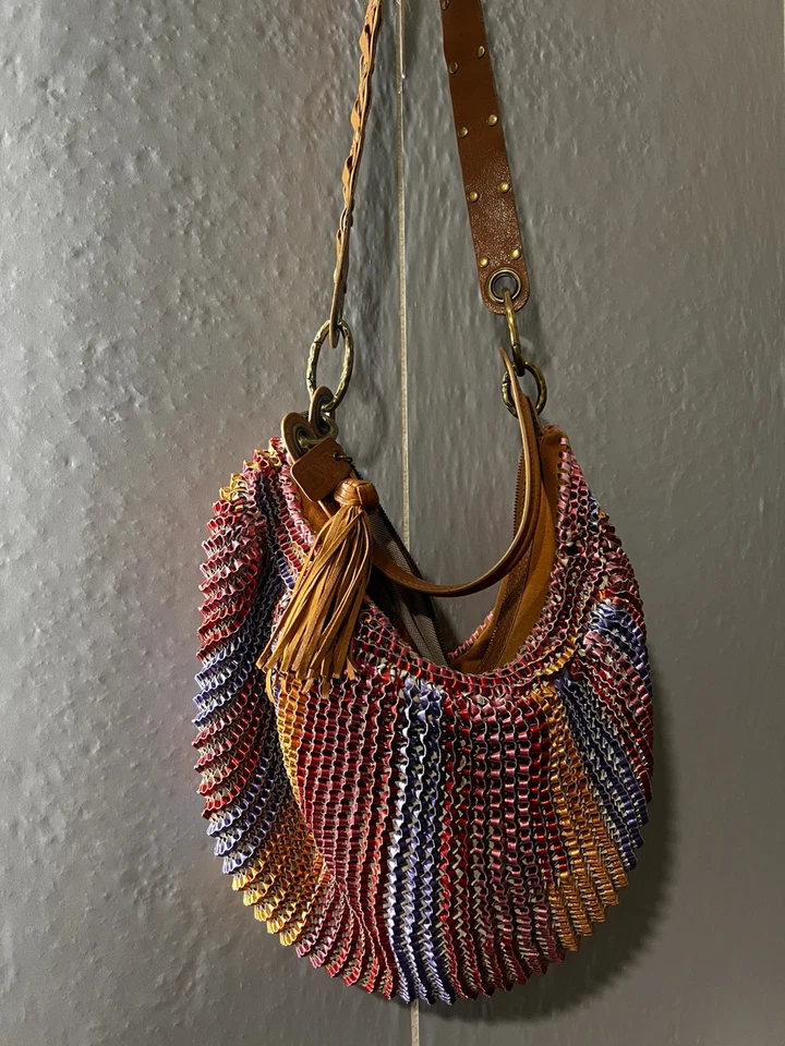 DVF Diane Von Furstenberg Stephanie Rasta Handbag Metallic Medium - Image 3 of 4