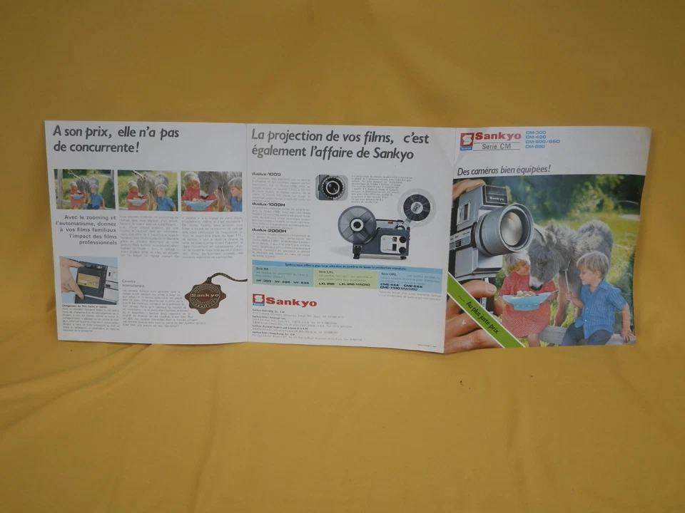 Prospectus gamme CM camera super 8 mm muet SANKYO et projecteurs Dualux - Photo 3/3
