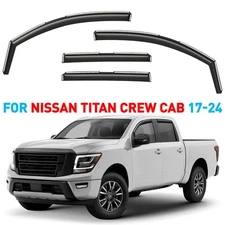 Rain Guards Vent Visors Shade for 2017-2024 Nissan Titan Crew Cab
