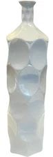 URBAN TRENDS Collection Brionne Dimpled Ceramic Gray Vase - NEW - Item No. 24405