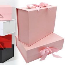 2Pack Large Gift Box 31x22x10cm - Pink Luxury Premium 31x22x10 cm,