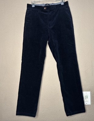 NWT Mark & Spencer Corduroy Tapered Pants Blue Harbour Mens 30 X 31 Blue Soft