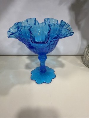 Fento Electric/colonial Blue Candy Dish Cabbage Rose