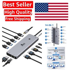 13-in-1 USB C Dock for MacBook  Windows - Fast Charging  Data Transfer