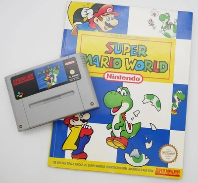 Super Mario World + LÖSUNGSBUCH | Super Nintendo SNES - Bild 1 von 4