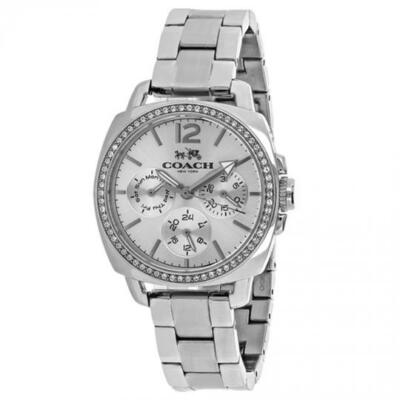 Coach 14502126 Boyfriend Silver Tone Stainless Steel Crystal Women's Watch  - Main Image