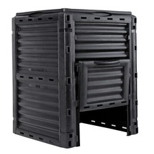 Cubo de compost de jardín de 80 galones de material libre de BPA caja de contenedor de compost para exteriores negro