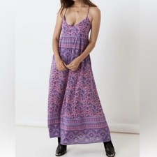 Spell & The Gypsy Journey Strappy Maxi Dress In Mulberry Size S 